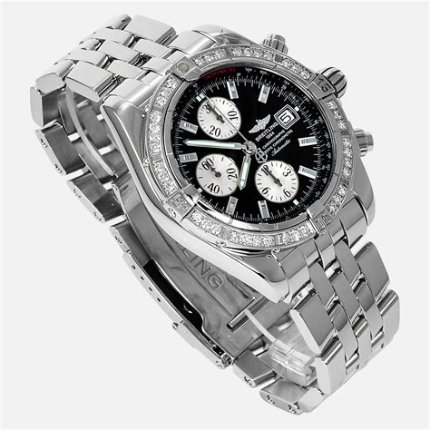 breitling chronomat evolution b13356 watch|breitling a13356 diamond bezel.